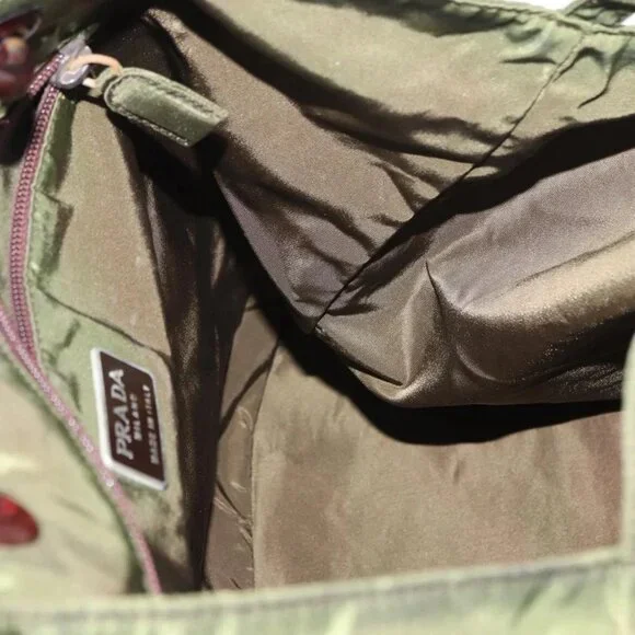 PRADA Tote Bag Nylon Khaki Auth bs30124 - Picture 12 of 16